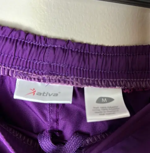 Ativa Purple Striped Track Pants Size Medium Women's