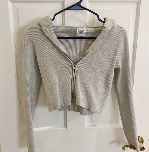 Princess Polly Gray Cropped Sweatshirt