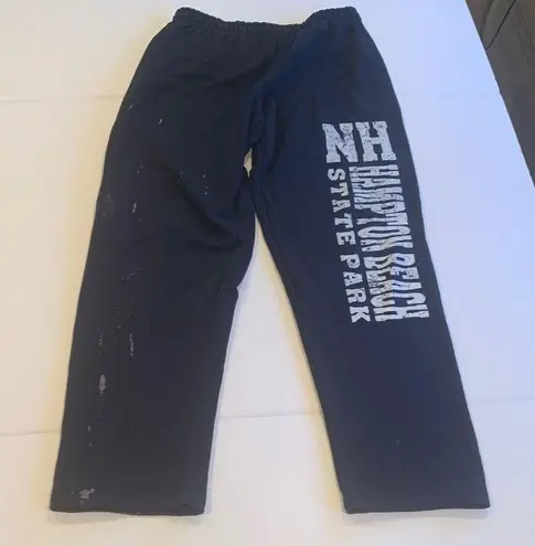 Hampton Beach NH Distressed Straight Sweatpants Appr. Women’s Med. or Large Long Blue