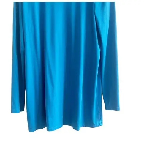 Susana Monaco Women’s Jersey Long Sleeve Teal Blue Size Small Minimalist Office