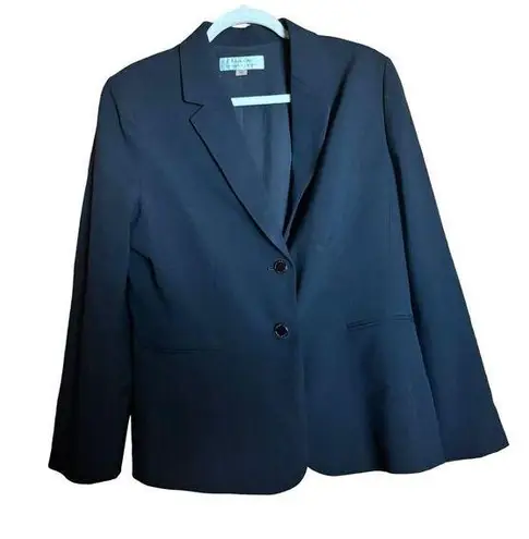 Tahari ASL Levine Blazer Womens 10 Multicolor Chevron Print Open Career Jacket