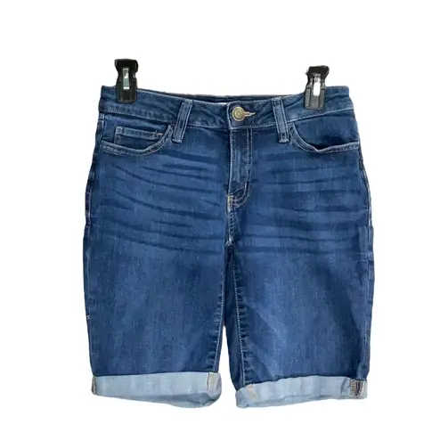 Bermuda SO Stretchy  Cuffed Blue Jean Shorts Juniors 5/27