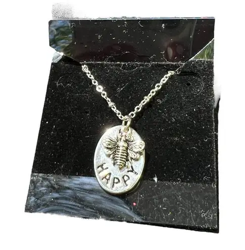 7 Piece Silver Tone Jewelry Lot Happy Bee Necklace Audrey Alligator Ring Bracele