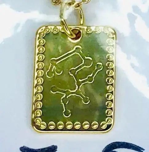 NEW 14K Goldplated Zodiac Tag Necklace Sagittarius NWT by Sterling Forever Gold