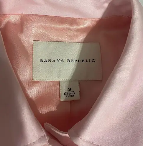 Banana Republic 100% Cotton Pink Trench Coat Women’s Size Small NWT