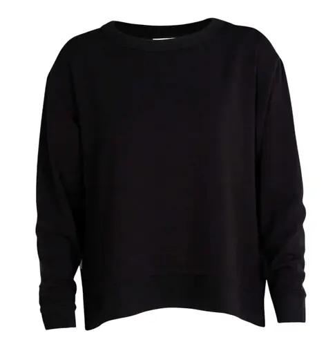 Icebreaker womens Dalston Merino Crewneck Sweatshirt size Small Black New