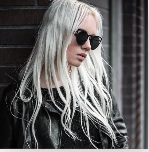 new Laser Cut Round Metal Mirror Lens Sunglasses ☀︎︎ Shiny Black / Silver Lens