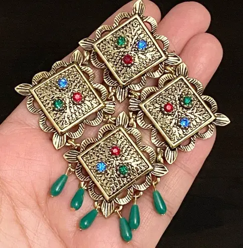 Vintage 1960’s Sarah Coventry Temple Lites Hinged Articulated Brooch