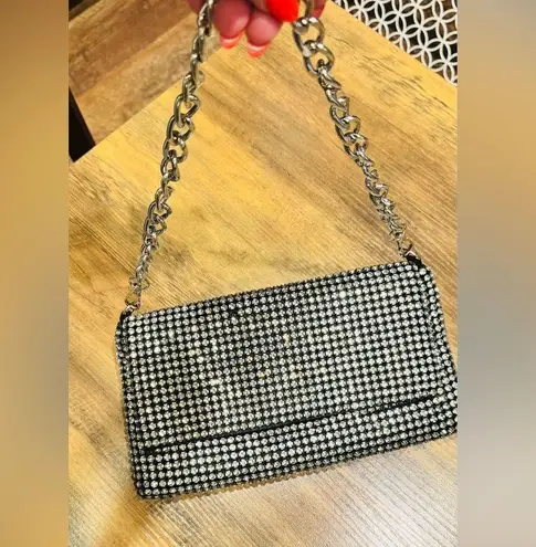 Jessica McClintock Gunne Sax Formal Mesh Roll Clutch Purse Shoulder Bag