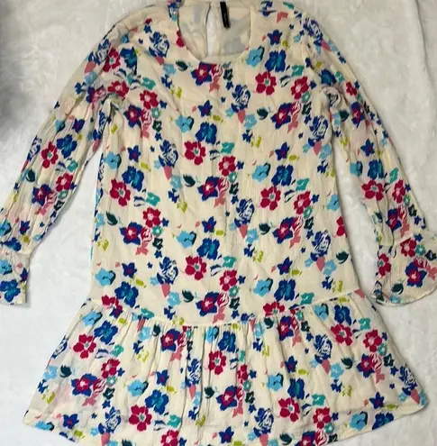 Pepe Jeans floral Ruffled Bishop Sleeve Dress size M