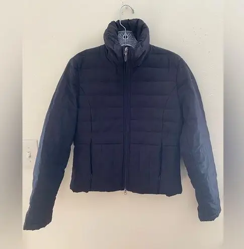 Kenneth Cole Reaction Women's Quilted Down Zip Up Puffer Jacket In Black. Black