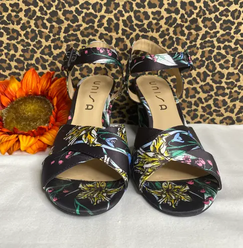 Unisa Satin Open Toe Flowered Heels | 8.5M |