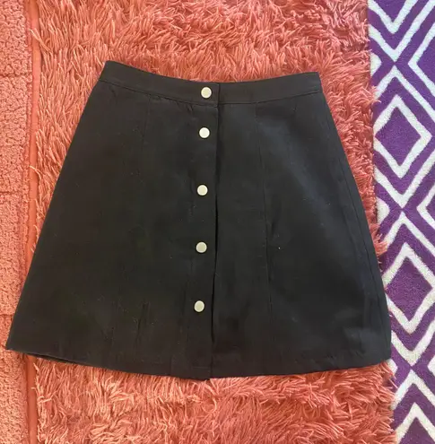 Divided NWT Black Button Front Skirt 