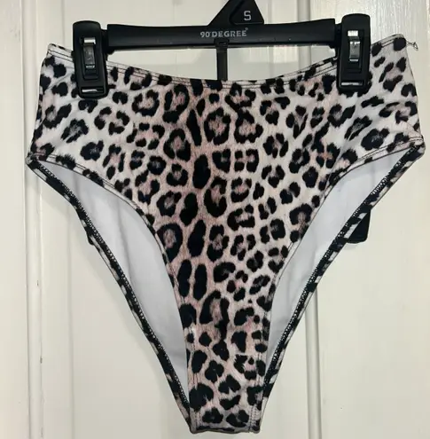 cheetah print high waisted bikini bottoms Multi Size M