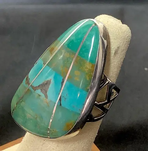 Sterling Silver JAY KING DTR Desert Rose Turquoise Cocktail Ring Sz 6 NWOT