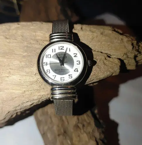 Kathy Ireland Wristwatch Mesh Silver Quartz Water Resistant Japan Movement