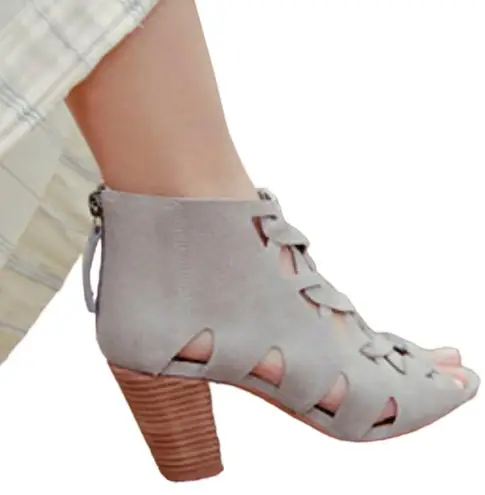 Zodiac Cognac Suede Camila Women’s Cut Out Open Toe Booties