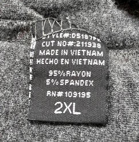 Annabelle Womens Maxi Dress Sleeveles Tank Top Elastic Waist Scoop Neck Gray 2XL Size 2X