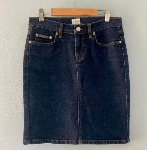 Calvin Klein dark wash denim skirt