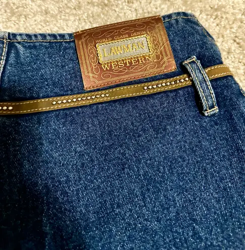 LawMan Vintage High Waist Western Denim Bareback Jeans