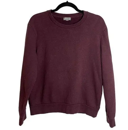 COS  Burgundy Speckled Pullover Sweatshirt