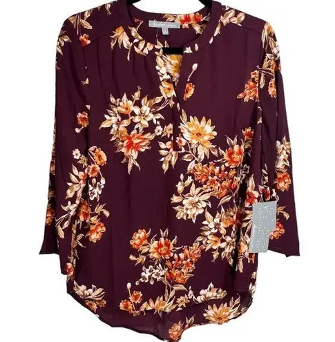 Daniel Rainn NWT  Koda Split Neck Floral Blouse MP