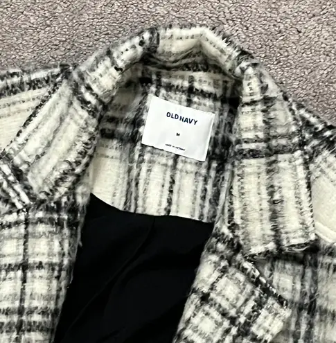 Old Navy Plaid Wool Long Jacket