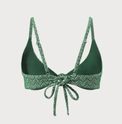 BERLOOK Reversible Geometric Textured Knot Bikini Top ONLY 66 Green Size XS