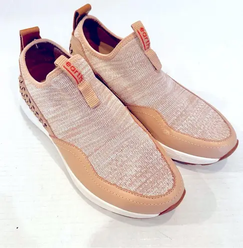 Earth Journey Ramble Leather Mesh Sneakers Women's 8.5 Blush Metallic Rose NWOT