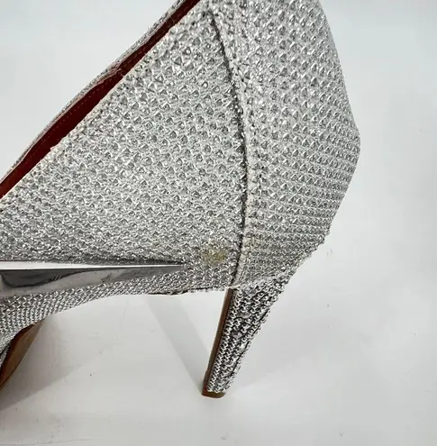 Thalia Sodi Women's Lenna Beaded-Heel Pumps in Silver Size 6M MSRP $60