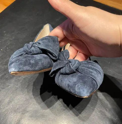 Louise et Cie Pumps Knot Bow D’orsay Suede Kitten Heels Cutouts