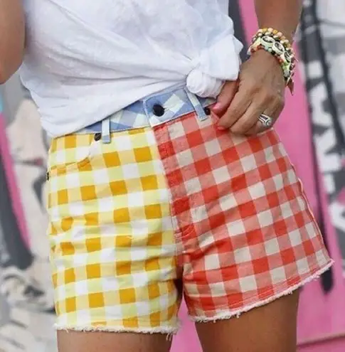 Farm Rio for Anthropologie Gingham Shorts Size XS