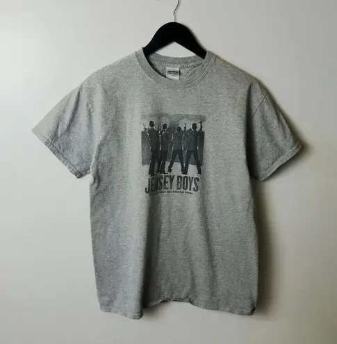 Jersey Boys T Shirt Vintage Y2K Gray Medium M Graphic Tee Cotton Blend Solid