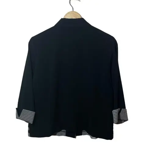 Fashion Bug Vintage Embroidered Floral Blazer in Black/White/Pink Size MP