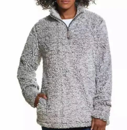 Weatherproof Vintage 1/4 Zip Faux Fur Pullover Sweater