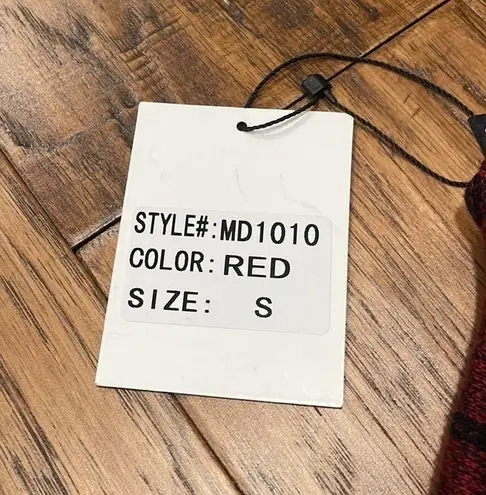 Dance & Marvel NWT red and black plaid sleeveless dress size S