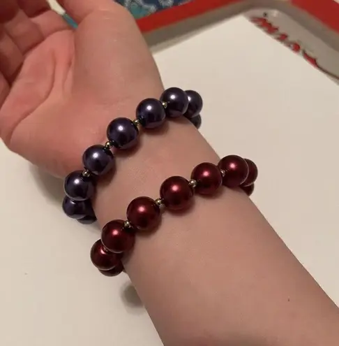 Lot Of 2 Women’s Stretchy Costume Beaded Bracelets