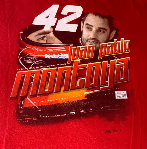 NASCAR Juan Pablo Montoya #42 Red Graphic T