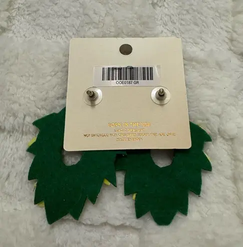 Statement Two Tone Green and Yellow Beaded Earrings, Floral Sunflower Oversized