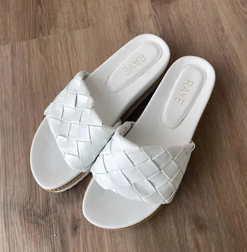 Raye Platform Sandals White