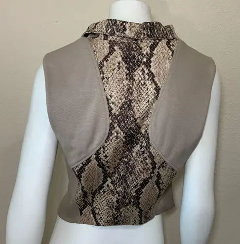 BCBGMAXAZRIA Maxazria Snakeskin Rare Moto Vest