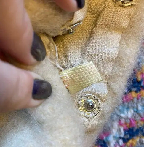 Vintage 1970s Handwoven Sheep Wool Bohemian Hippie Bag Made In Greece