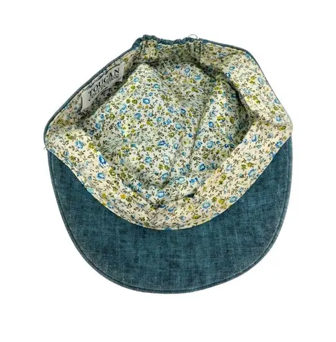 Toucan Collection Vintage Y2k Blue Chambray Denim Newsboy Cap Hat