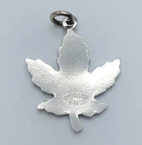 Vintage Sterling Silver Charm "Ottawa" Canadian Maple Leaf Enamel BM Co.