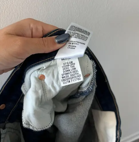 MOTHER Denim Mother Down Low Spinner Heel Jeans In Digital Underground 27