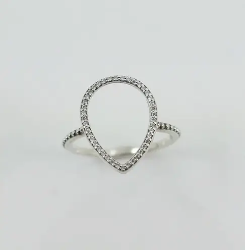 Pandora  Teardrop Silhouette Clear Ring - Image 1