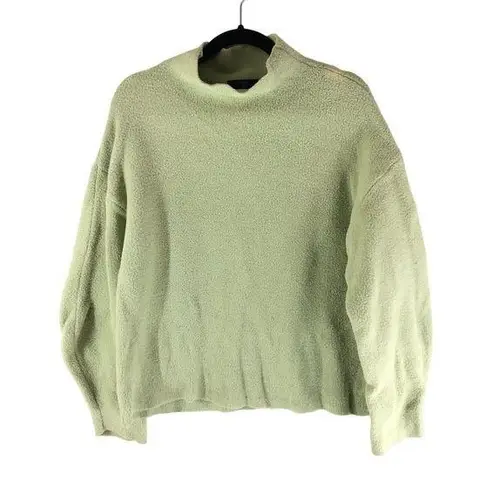 Tahari Womens Sweater Mock Neck Boxy Light Green L