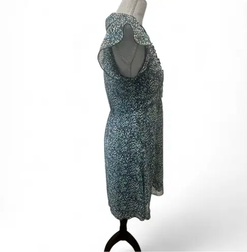 Route 66 Size 7/8 (small) vintage 1990s era ruffled v-neck cap sleeve empire waist knee length dress