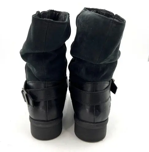 Bogs Carly Boots Waterproof Black Leather Ankle Booties Size 9.5