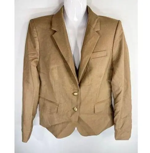J.Crew Factory Original Schoolboy Blazer in Camel Women's Size 6 NWT Tan